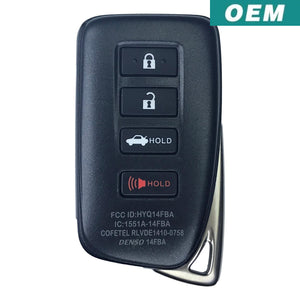 Lexus 4 Button Smart Remote Key 2013-2018 FCC: HYQ14FBA G 0020 (OEM)
