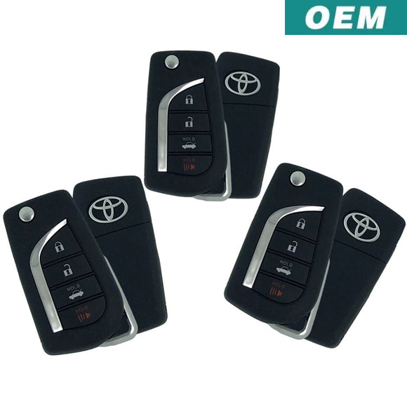Toyota Camry Corolla 2018-2021 Oem 4 Button Flip Key Hyq12Bfb H Chip- 3 Pack
