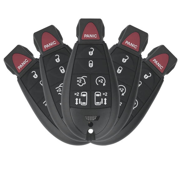 Combo Pack - 5X Chrysler Dodge Fobik Iyz-C01C M3N5Wy783X + Alternate Button Pads