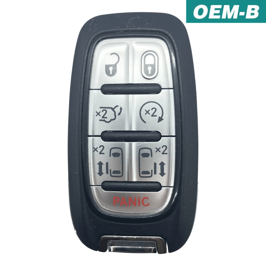 Custodia In Vera Pelle (crazy Horse) Per Chiave Chrysler Pacifica 2017-2021 E Voyager 2020-2021 (7 Tasti, Blu)