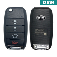 Kia Soul 2014-2019 OEM 4 Button Flip Key Remote w/ Hatch OSLOKA-875T OEM Refurbished Flip Key