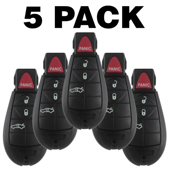 Dodge Chrysler 4 Button Fobik Key 2008-2012 For Iyz-C01C / M3N5Wy783X (5 Pack)