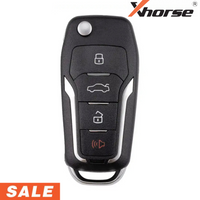 Xhorse 2nd Generation Ford Style Wired 4 Button Flip Key Universal Key