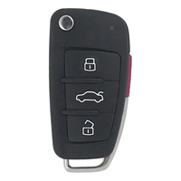 Audi 2005-2015 Oem 4 Button Flip Key 4F0837220Aa