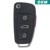 Audi 2005-2015 Oem 4 Button Flip Key 4F0837220Aa