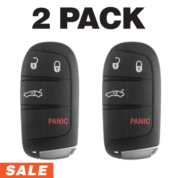 Chrysler Dodge 2015-2023 4 Button Smart Key For M3M-40821302 | Aftermarket (2 Pack)