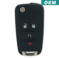 Chevrolet Sonic 2012-2019 Oem 4 Button Flip Key Remote Kr55Wk50073