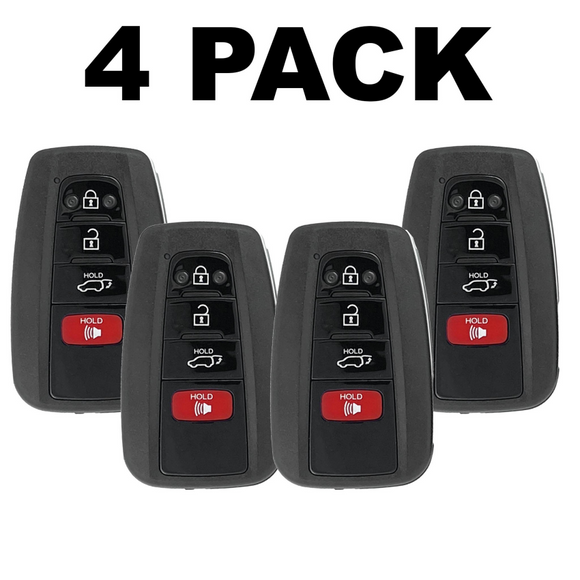 Toyota Rav4 Highlander Avalon 2019-2022 4 Button Smart Key For Hyq14Fbc (4 Pack)