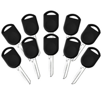 H92 Pt Transponder Key - Chip: 4D63 80 Bit (Pack Of 10)