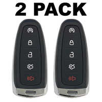 Ford 5 Button Smart Key Remote 2011 2020 for FCC: M3N5WY8609 (2 Pack) Smooth Smart Key