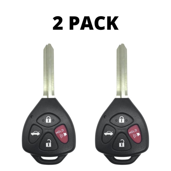 Toyota Camry 2011 4 Button Remote Head Key For Hyq12Bby G Chip (2 Pack)
