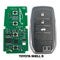 Lonsdor Toyota Lexus Universal 4 Button PCB Remote LT20-04 PCB + Toyota Shell(B) Keyless Entry Remote