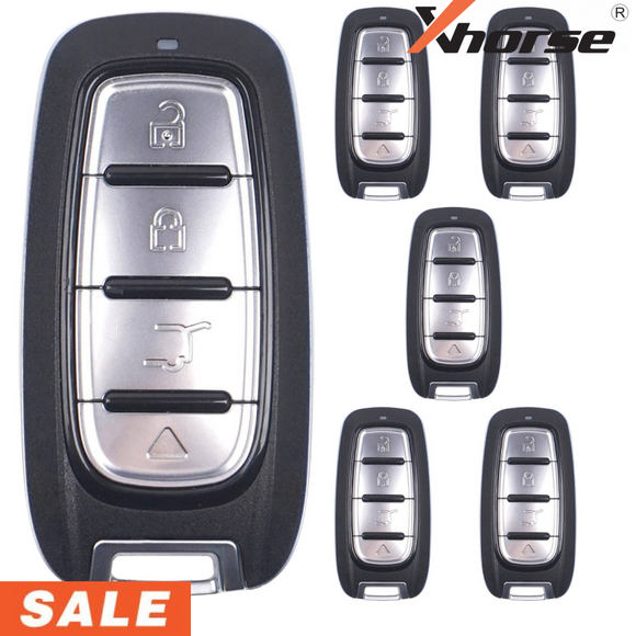 Xhorse Universal Chrysler 4 Button Smart Remote Key XM38 (5 Pack) Universal Key