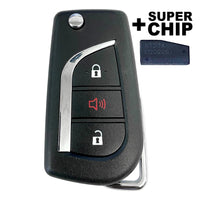 Toyota RAV4 3 Button Flip Key 2019-2024 For GQ4-73T (w/ Xhorse Super Chip) | Aftermarket