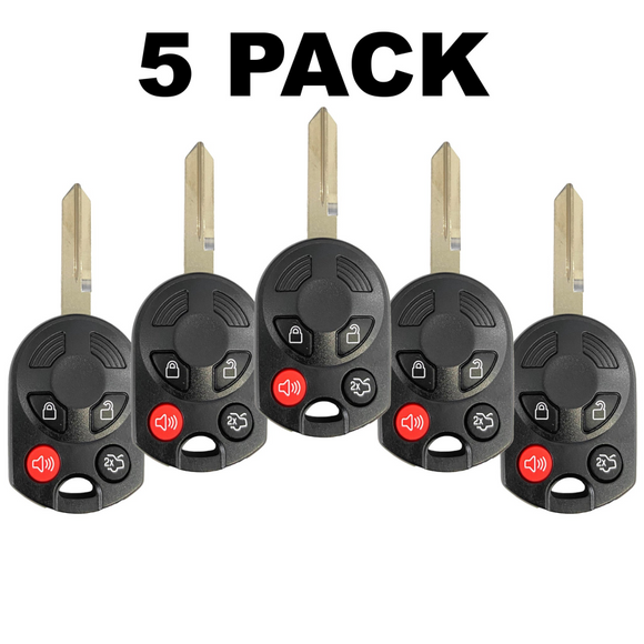 Ford 4 Button Remote Head Key 2005 2013 for OUCD6000022 (PACK OF 5) Remote Head Key