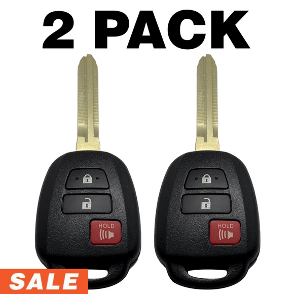 Toyota 2013-2019 3 Button Remote Head Key Hyq12Bdm H-Chip (2 Pack)