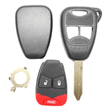 Chrysler 2004-2014 3 Button Remote Head Key Shell For Oht692427Aa