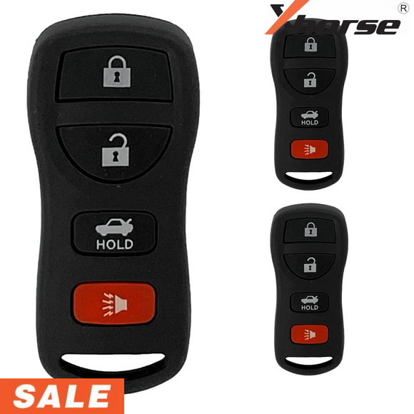 Xhorse 2nd Gen Nissan Style Wired 4 Button Remote Key (2 Pack) Universal Key