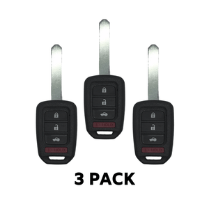 Honda 4 Button Remote Head Key 2016-2018 for FCC: MLBHLIK6-1TA G Chip (3 Pack)