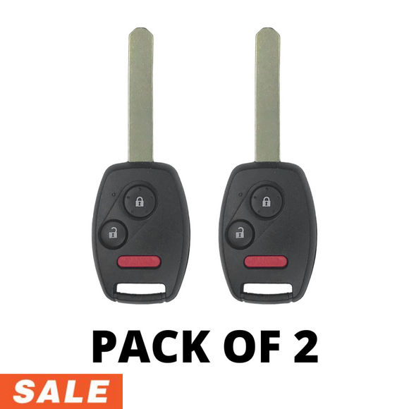 Honda Civic Odyssey 2006-2017 Remote Head Key For N5F-S0084A (2 Pack)