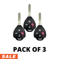 Toyota Camry 2007-2011 4 Button Remote Head Key For Hyq12Bby / 4D67 (3 Pack)