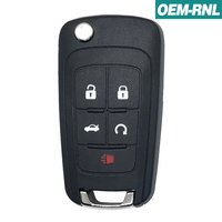 Buick 2010 2017 OEM 5 Button Flip Key PEPS Remote OHT05918179 (V2T01060514) OEM Refurbished No Logo Flip Key