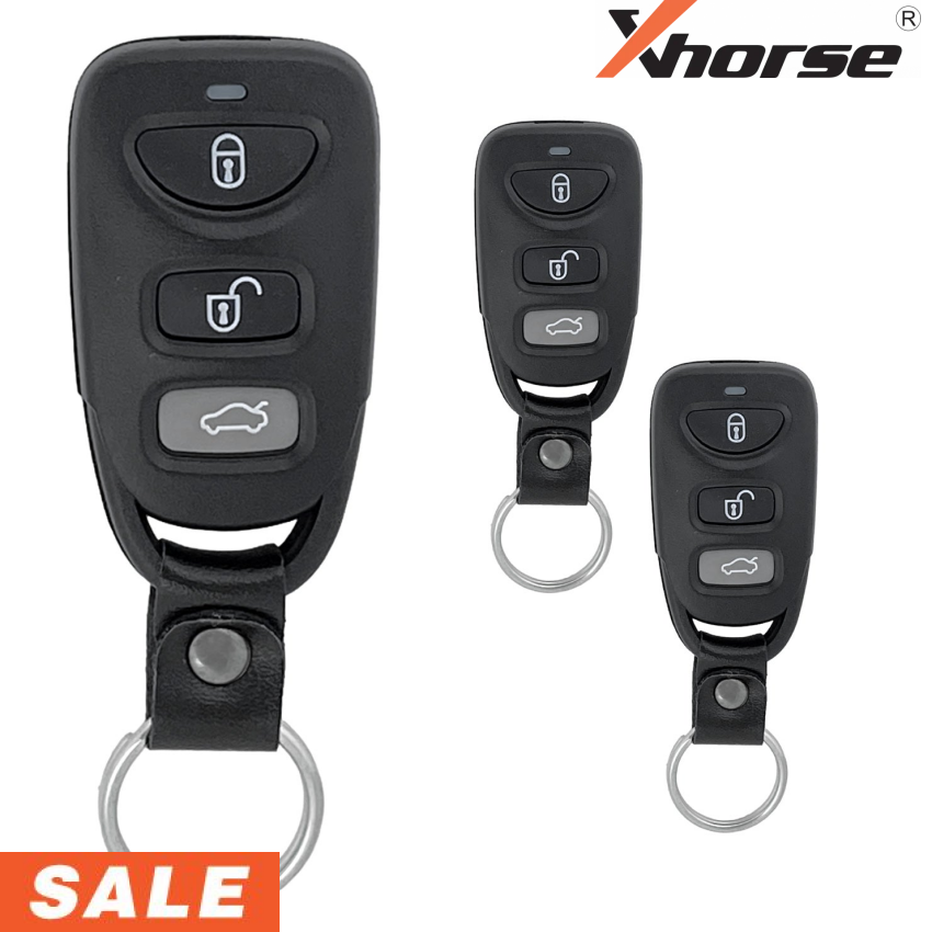 Xhorse 2nd Gen Hyundai Style Wired 4 Button Remote Key (2 Pack)
