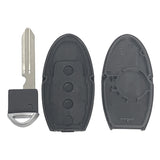 Nissan Infiniti 4 Button Smart Key Shell Replacement Case w/ Hatch | Aftermarket