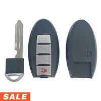 Nissan Infiniti 4 Button Smart Key Shell Replacement Case w/ Hatch (KR55WK49622) | Aftermarket Key Shell