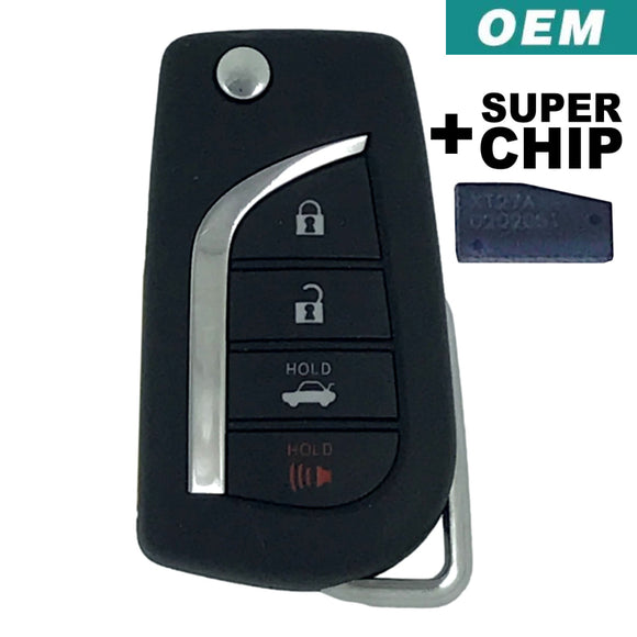 Toyota Camry Corolla 2018-2021 Oem 4 Button Flip Key Hyq12Bfb (Super Chip)