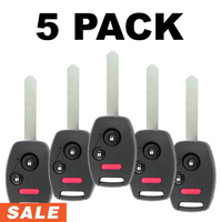 Honda 3 Button Remote Head Key 2007-2015 For Mlbhlik-1T (5 Pack)