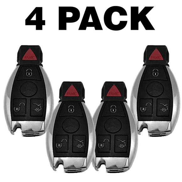 Mercedes Benz 1997-2014 4 Button Fobik Iyz-3312 Nec 2 Battery (4 Pack)