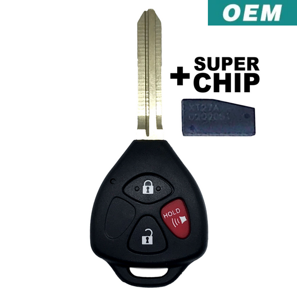Toyota 4Runner Highlander Rav4 Yaris 2010-2019 Oem 3 Button Remote Head Key Hyq12Bby / Hyq12Bdc
