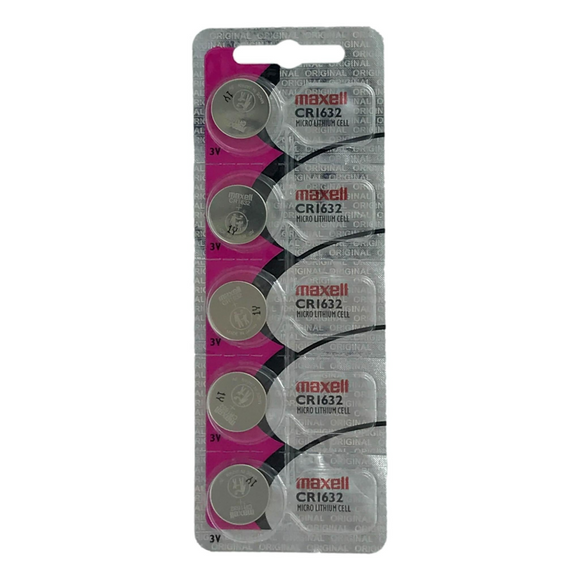 Maxell Cr1632 3V Lithium Cell Battery - 5 Pack Strip