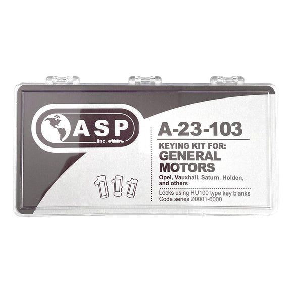 ASP Keying Kit for GM / Opel / Saturn / Other High Security HU100 (A-23-103)