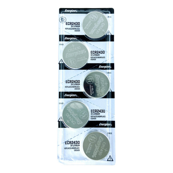 Energizer Cr2430 3V Lithium Cell Battery - 5 Pack Strip
