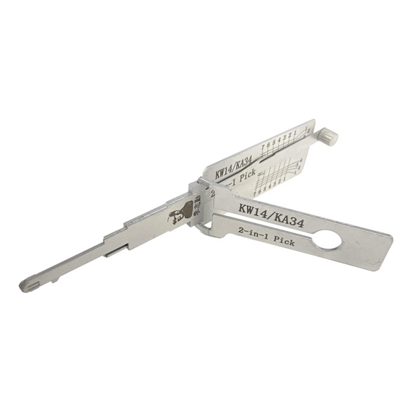 Original Lishi 2 in 1 Single Lifter Pick and Decoder KW14 / KA34 Picks & Decoders