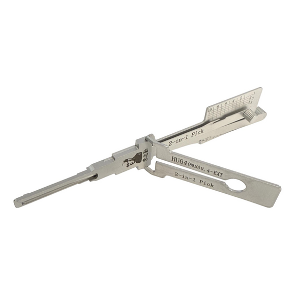 Original Lishi 2 in 1 Single Lifter Pick and Decoder HU64 8910 V.4 EXT Cutout Picks & Decoders