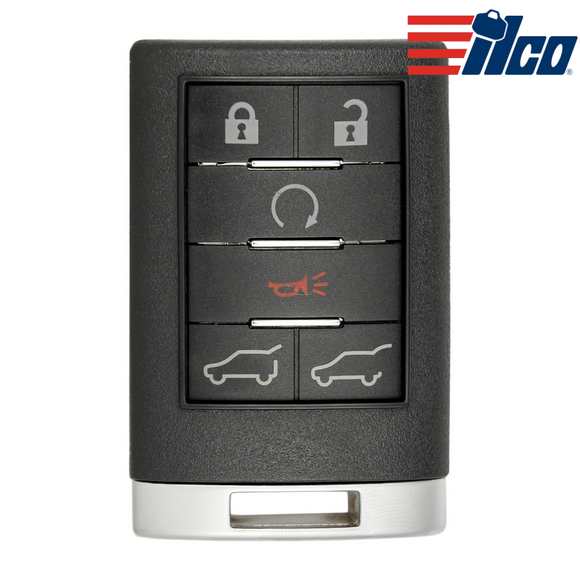Ilco Look-Alike Cadillac Escalade 6 Button Remote 2007-2014 Rke-Cad-6B1 Key