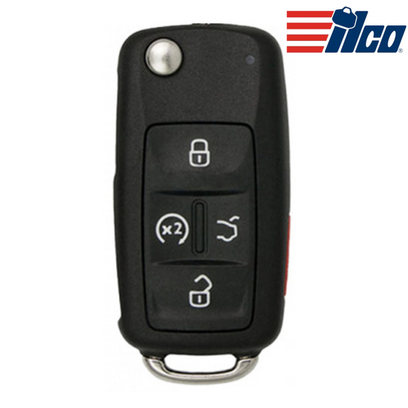 Ilco Look-Alike Volkswagen Passat 5 Button Remote 2017-2022 FLIP-VW-5B1 Remote key