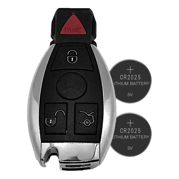 Mercedes Benz 4 Button Fobik 1997-2014 For IYZ-3312 NEC 2 Battery