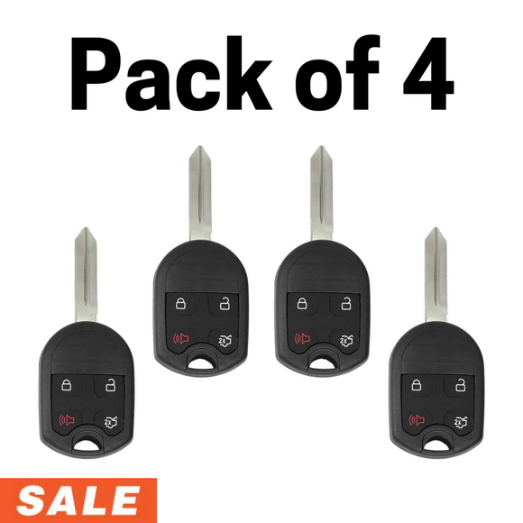 Ford Lincoln Mercury 4 Button Remote Head Key 2001-2013 For Cwtwb1U793 (4 Pack)