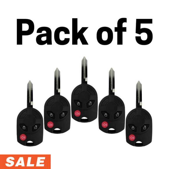 Ford 3 Button Remote Head Key 2005-2013 For Oucd6000022 (Pack Of 5)