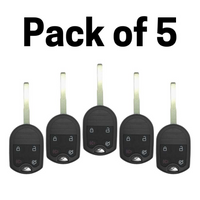 Ford 4 Button Remote Head Key With High Security Blade For Fcc: Cwtwb1U793 (Pack Of 5)