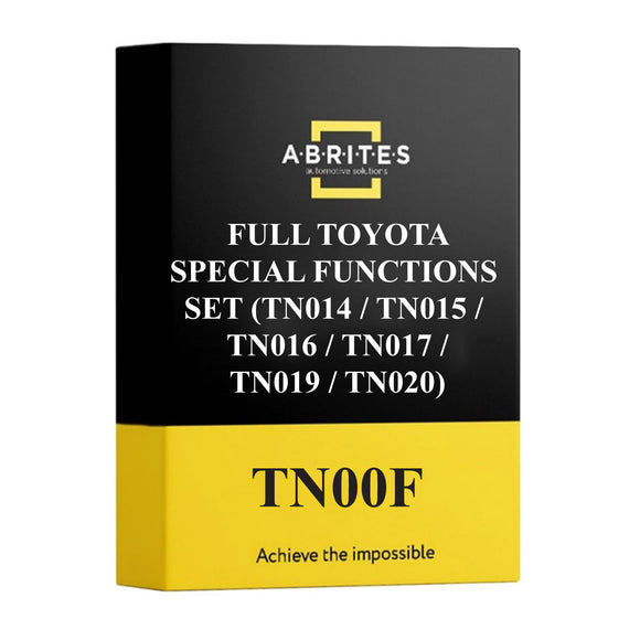 ABRITES TN00F - FULL TOYOTA SPECIAL FUNCTIONS SET (TN014 / TN015 / TN016 / TN017 / TN019 / TN020)
