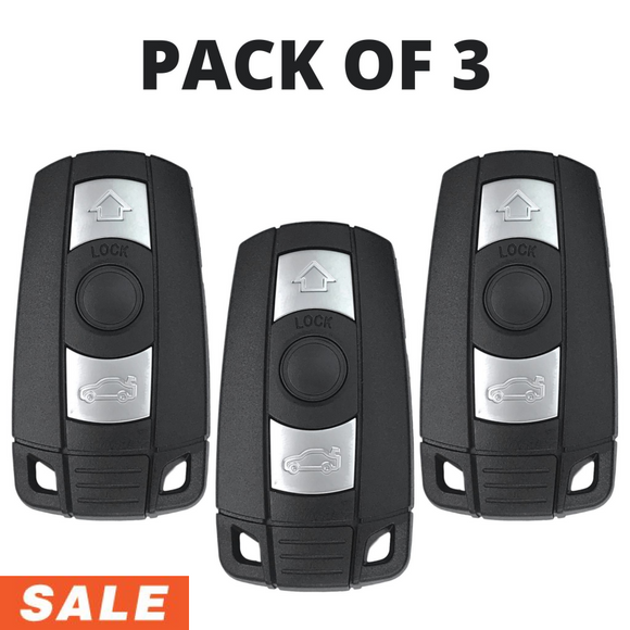 3 Pack - BMW 3 Series 5 Series 2004-2010 CAS3 Smart Key KR55WK49127 / 49123