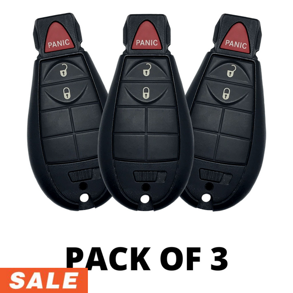 Dodge Ram 2013-2020 3 Button Fobik For Gq4-53T (3 Pack)