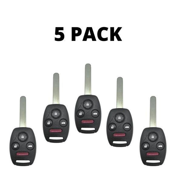 Honda Accord 2003-2007 4 Button Remote Head Key For Oucg8D-380H-A (Pack Of 5)