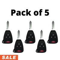 Chrysler Dodge Jeep 4 Button Remote Head Key 2004-2008 For Fcc: M3N5Wy72Xx - Pack Of 5