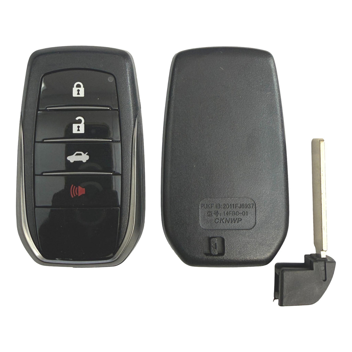 Toyota 4 Button Trunk Replacement Smart Key Shell For HYQ14FBA + HYQ14